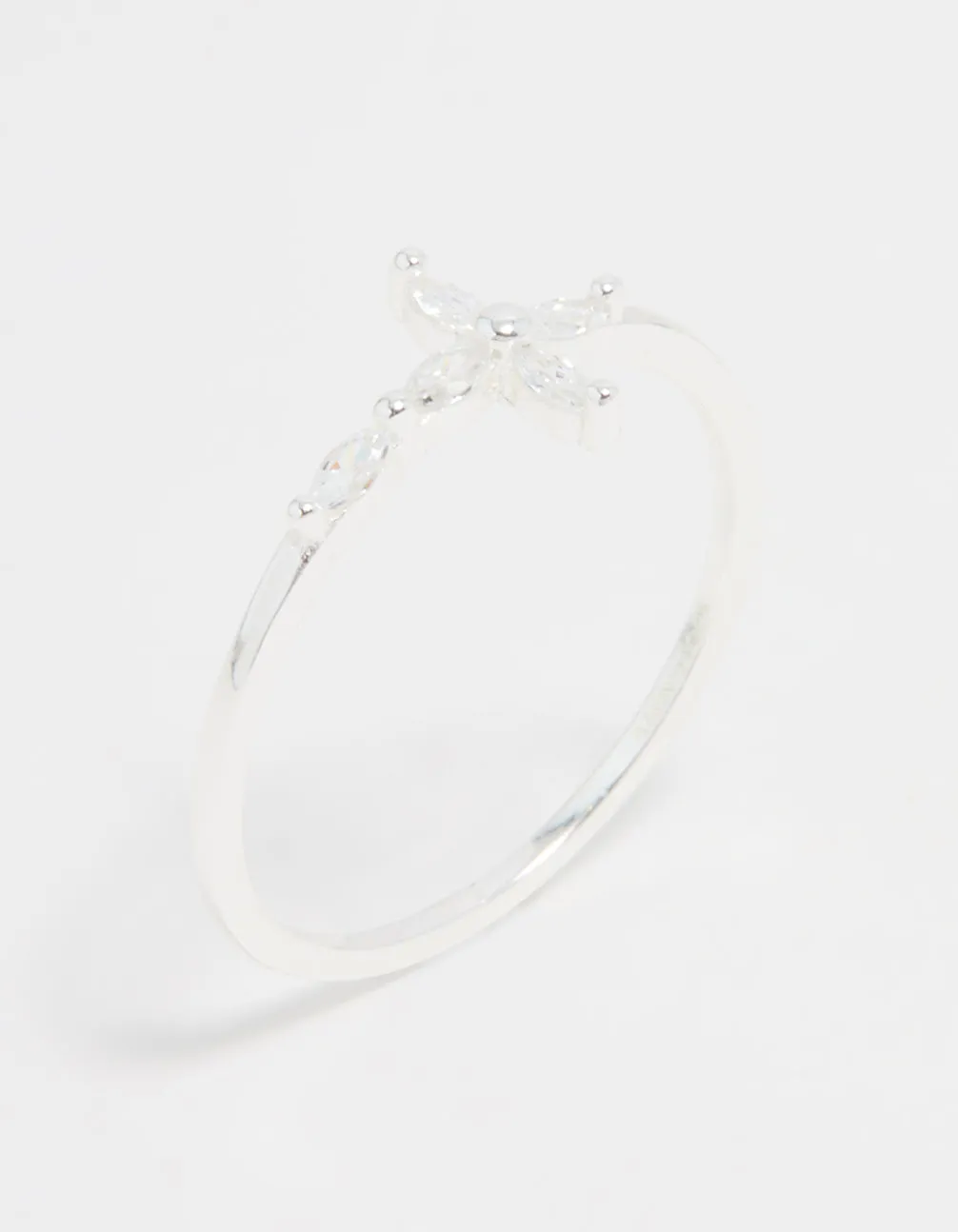 Sterling Silver Cubic Zirconia Marquise Cross Ring sold by lovisa product image thumbnail 2