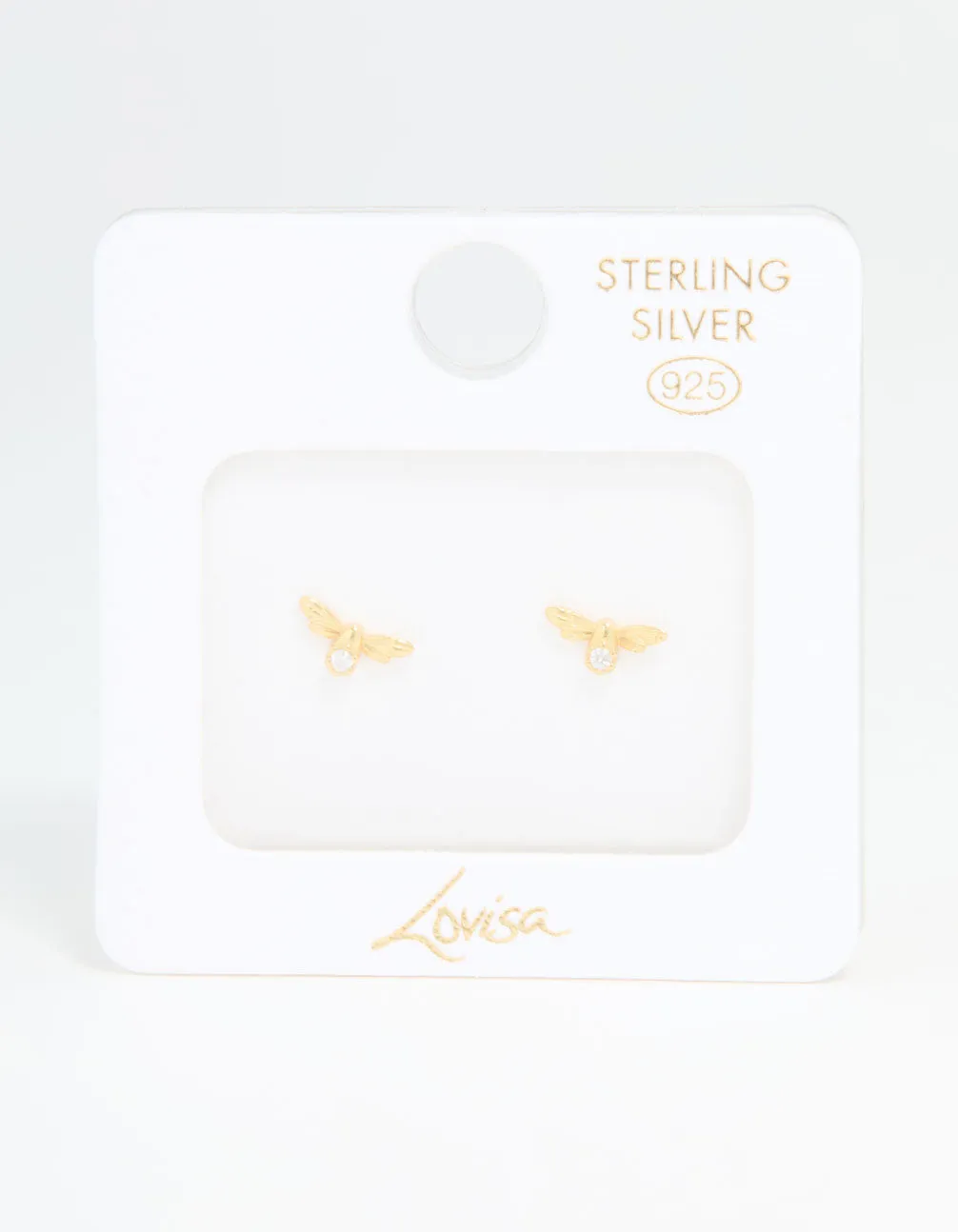 Gold Plated Sterling Silver Cubic Zirconia Bee Stud Earrings sold by lovisa product image thumbnail 5