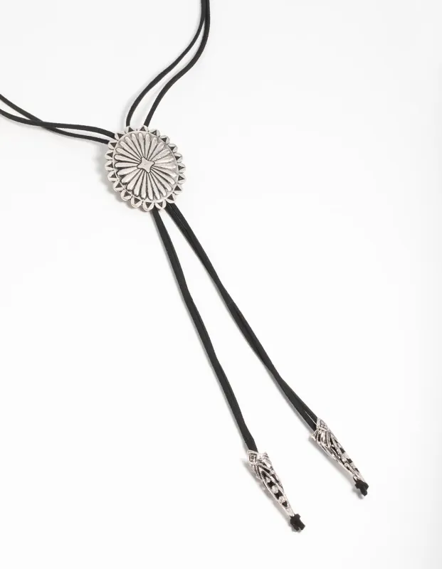 Antique Silver Cord Pendant Y-Necklace sold by lovisa