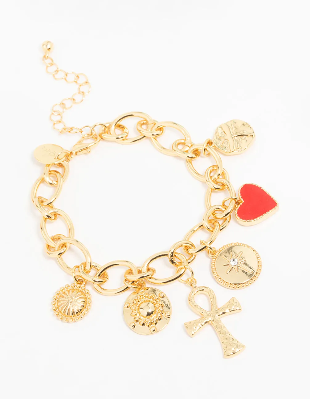Gold Chunky Cross Charm Bracelet sold by lovisa