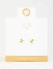 Gold Plated Sterling Silver Ribbed Heart Stud Earrings sold by lovisa