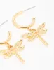 Gold Plated Dragonfly & Flower Drop Earrings 2-Pack sold by lovisa