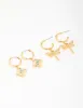 Gold Plated Dragonfly & Flower Drop Earrings 2-Pack sold by lovisa