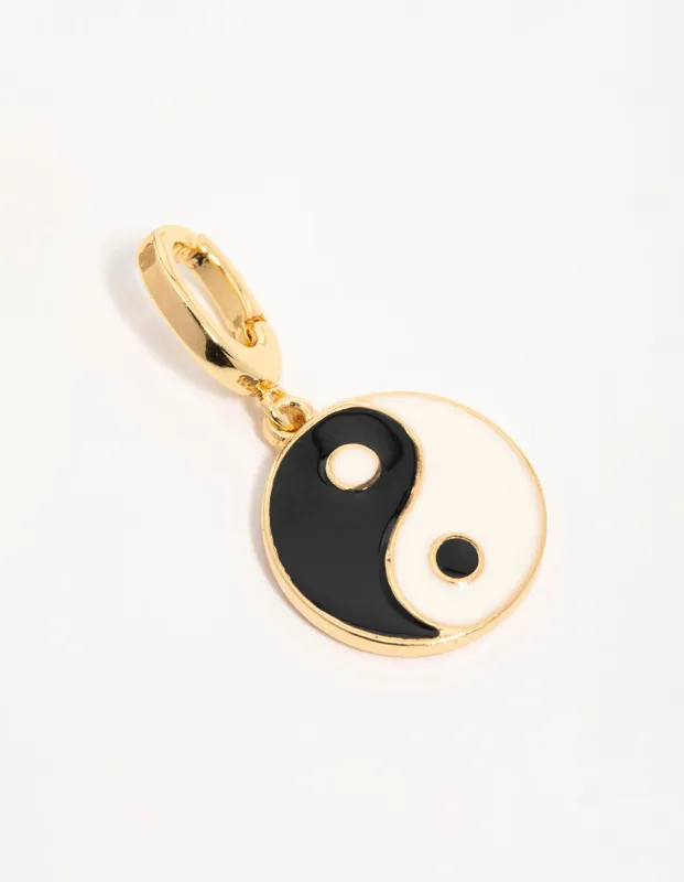 Gold Plated  Yin Yang Charm sold by lovisa