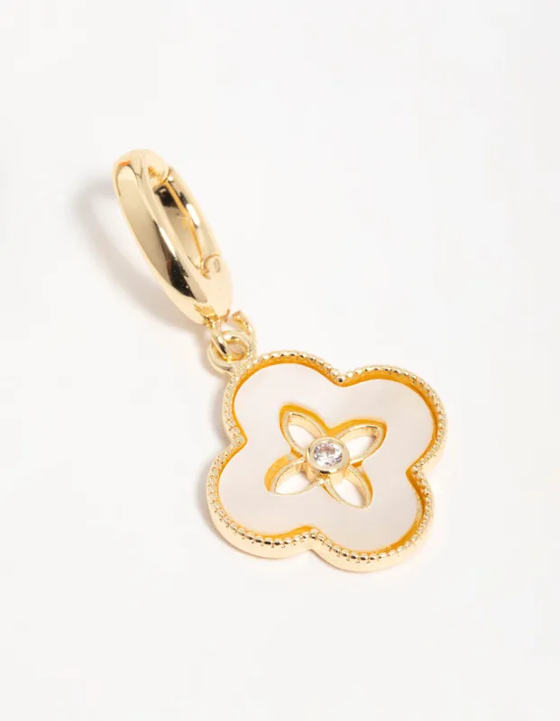 Gold Plated  Floral Petal Charm sold by lovisa