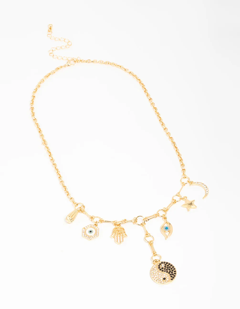 Gold Yin Yang Charm Necklace sold by lovisa product image thumbnail 2