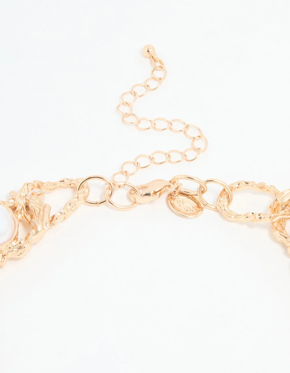 Gold Pearl Molten Rope Necklace sold by lovisa product image thumbnail 5