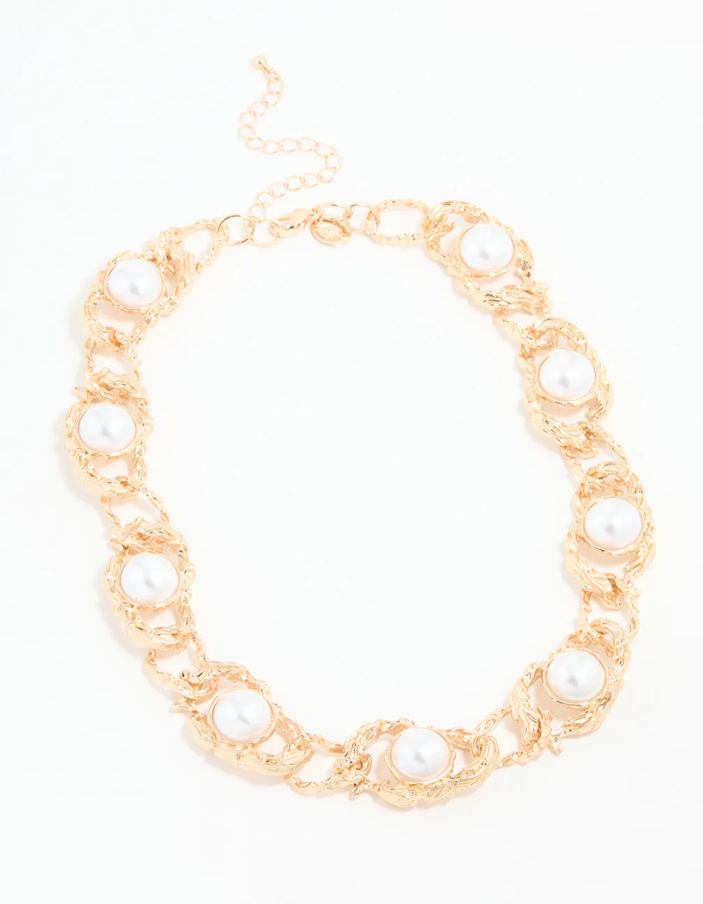 Gold Pearl Molten Rope Necklace sold by lovisa product image thumbnail 4
