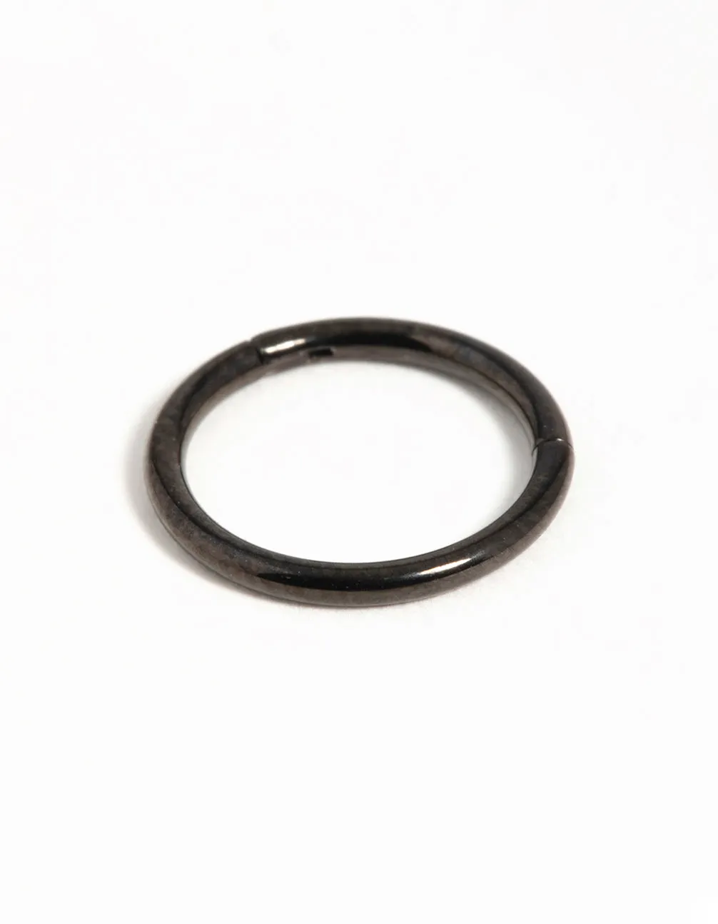 Black Coated Metal Surgical Steel Black Ear Clicker sold by lovisa