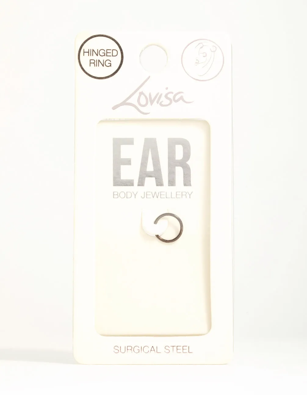 Black Coated Metal Surgical Steel Black Ear Clicker sold by lovisa product image thumbnail 3