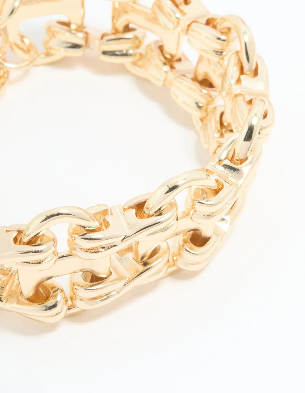Gold Mariner Ladder T & O Bracelet sold by lovisa product image thumbnail 2