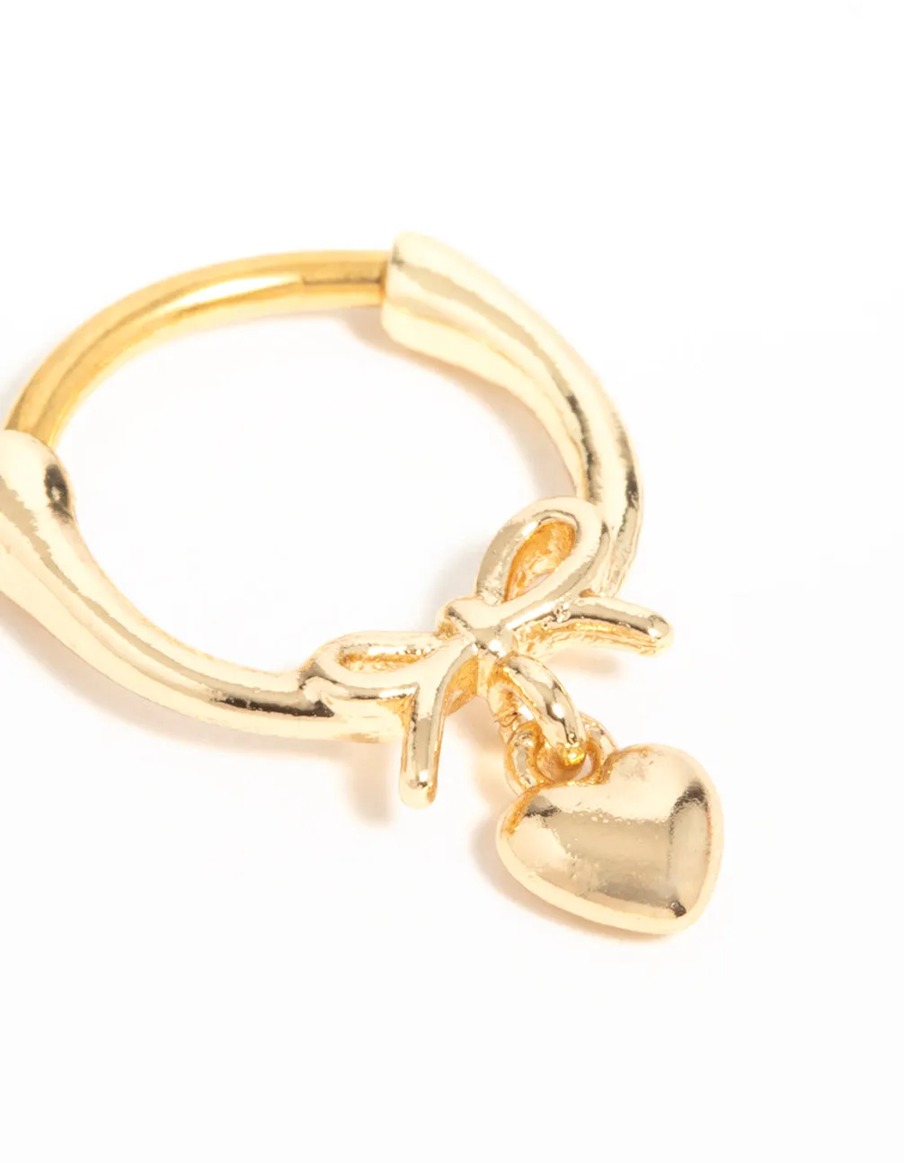 Gold Plated Surgical Steel Heart Ear Clicker sold by lovisa product image thumbnail 2