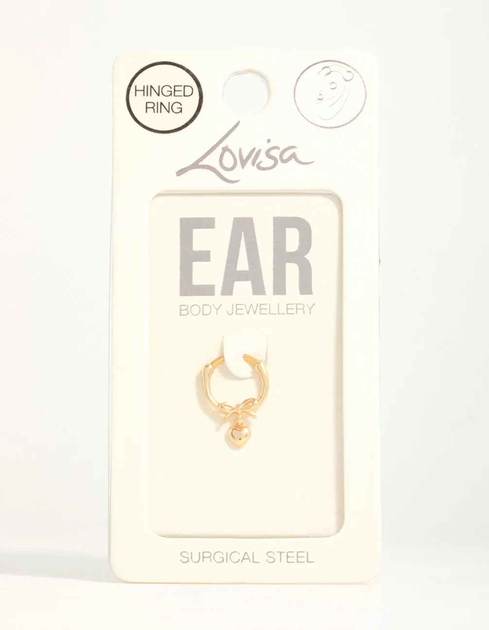 Gold Plated Surgical Steel Heart Ear Clicker sold by lovisa product image thumbnail 3