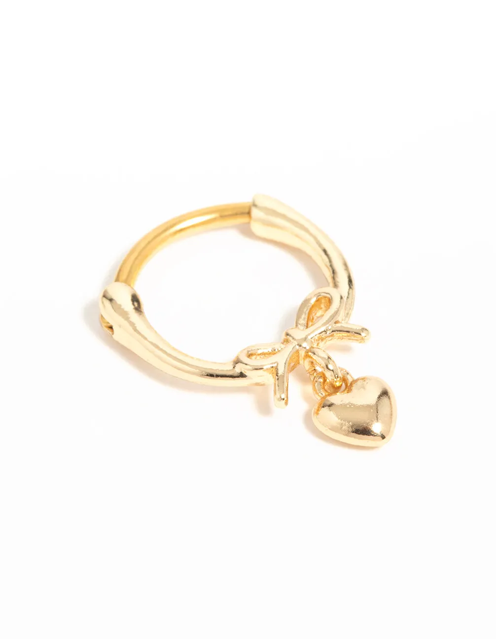 Gold Plated Surgical Steel Heart Ear Clicker sold by lovisa