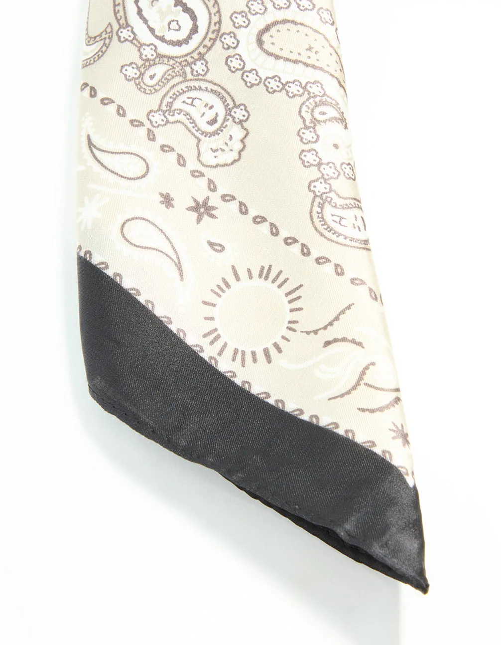 Black & White Fabric Paisley Print Scarf sold by lovisa product image thumbnail 3
