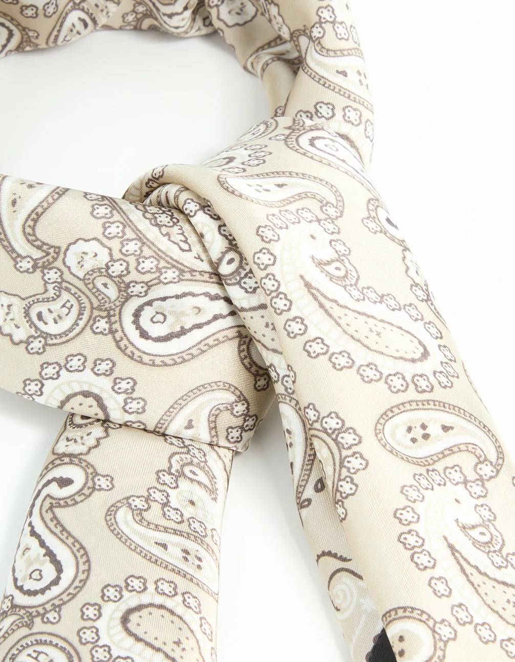 Black & White Fabric Paisley Print Scarf sold by lovisa product image thumbnail 2