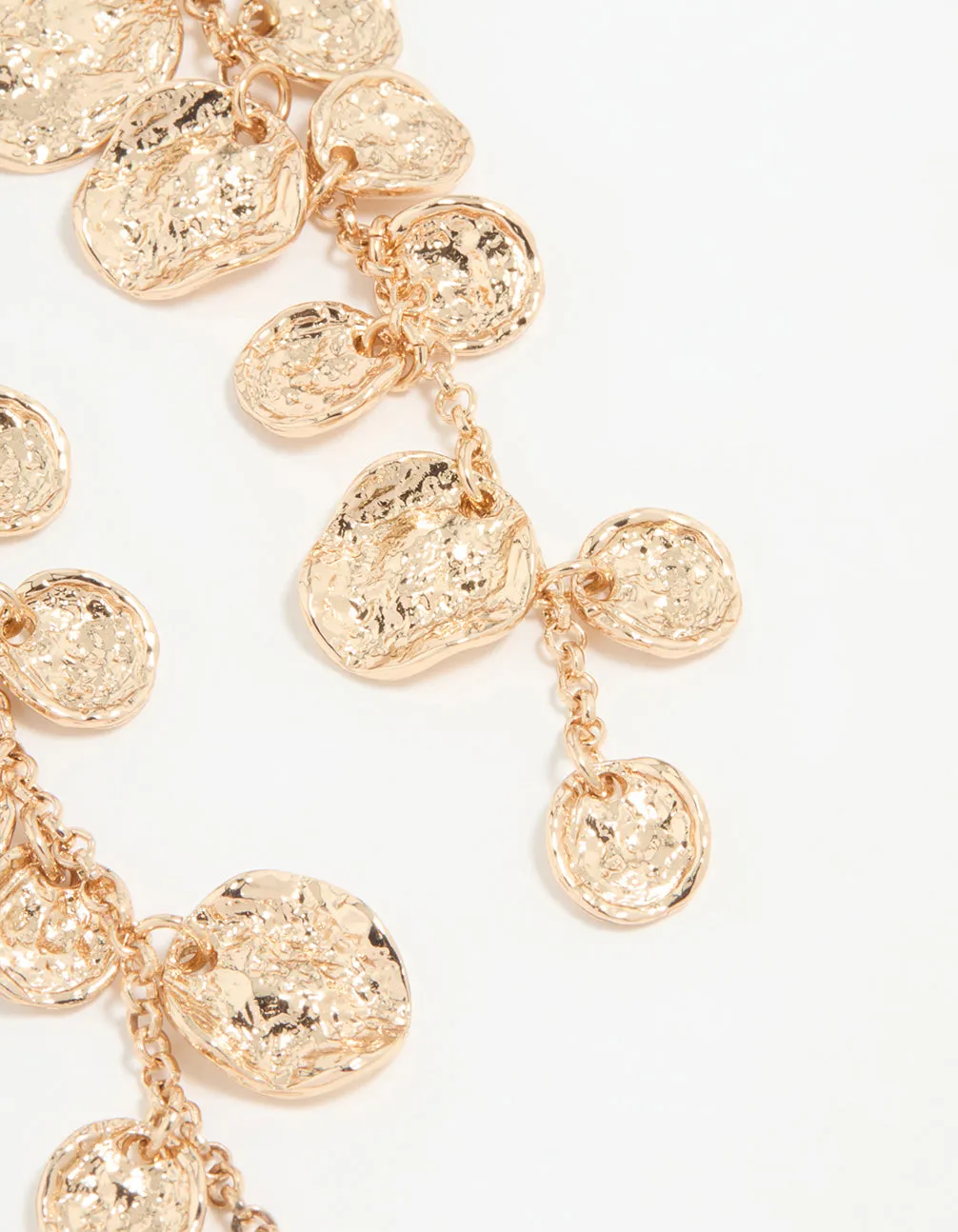 Gold Molten Circle Drop Earrings sold by lovisa product image thumbnail 5