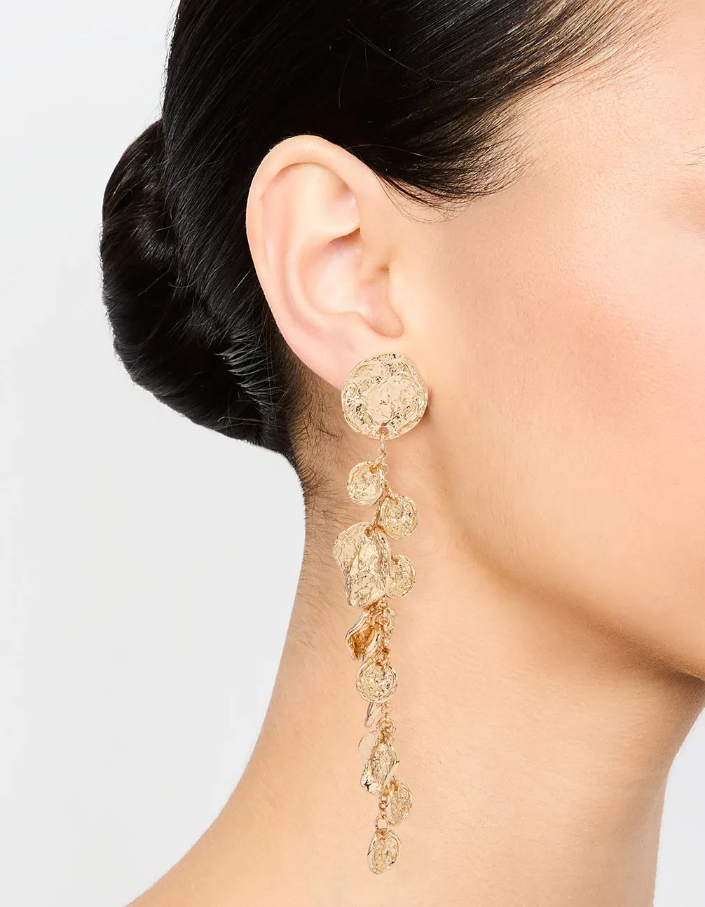 Gold Molten Circle Drop Earrings sold by lovisa product image thumbnail 2