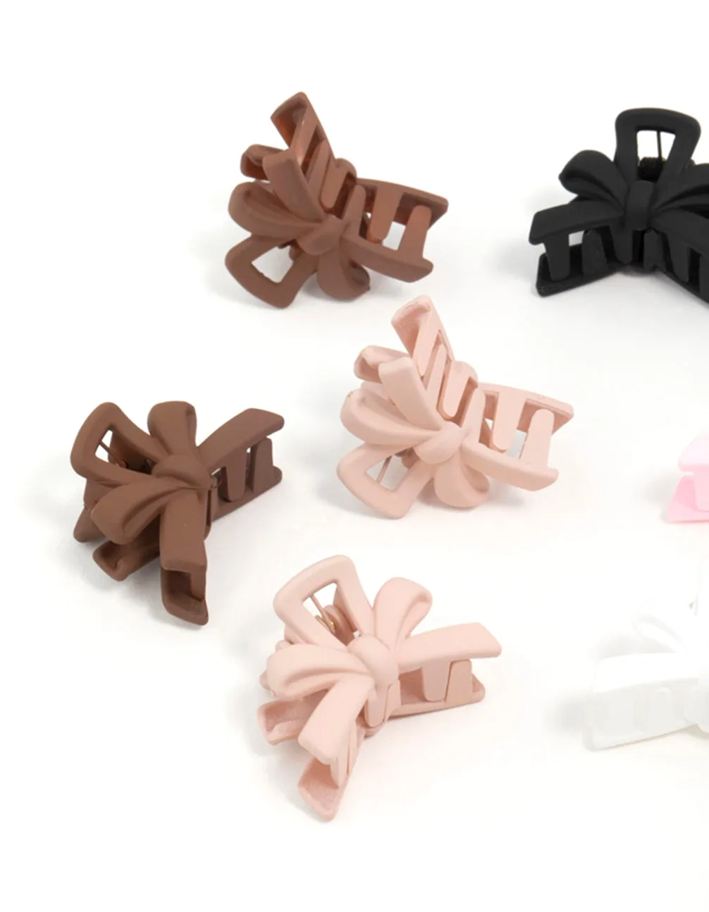 Matte Neutral Min Bow Claw Clips 10-Pack sold by lovisa product image thumbnail 2
