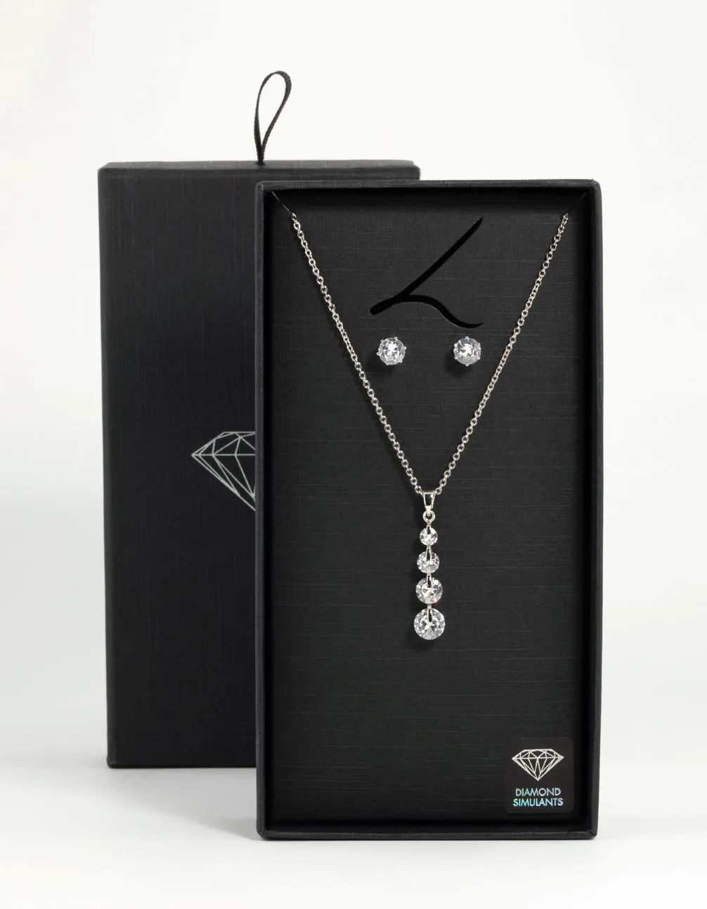 Silver Cubic Zirconia Necklace & Earrings Set sold by lovisa product image thumbnail 3