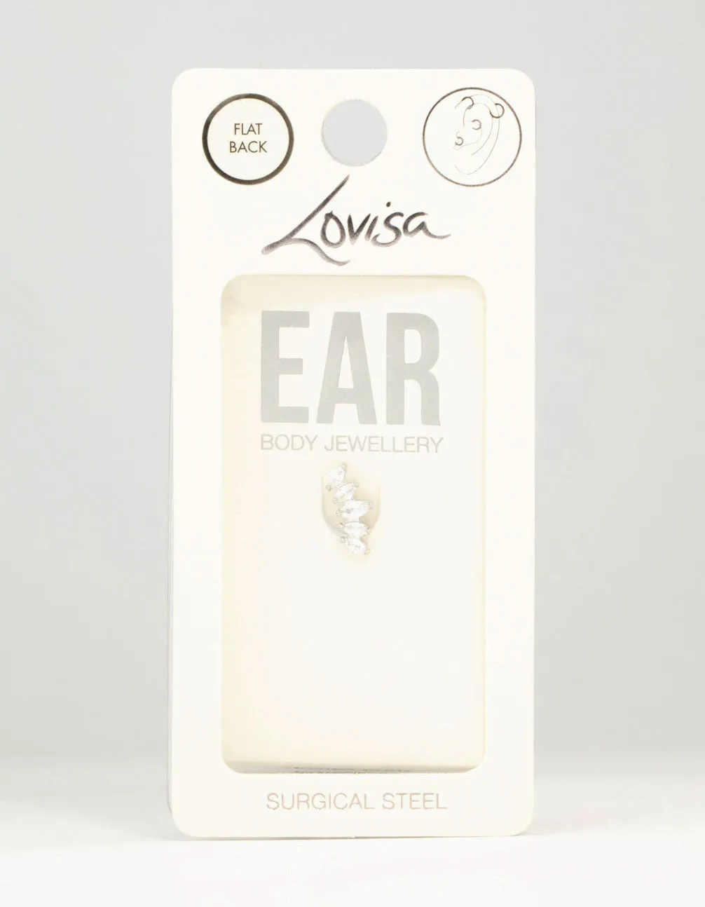 Surgical Steel Diamante Fan Flat Back Stud sold by lovisa product image thumbnail 3