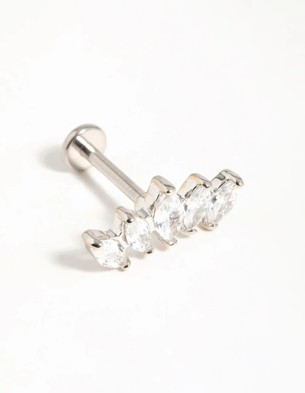 Surgical Steel Diamante Fan Flat Back Stud sold by lovisa