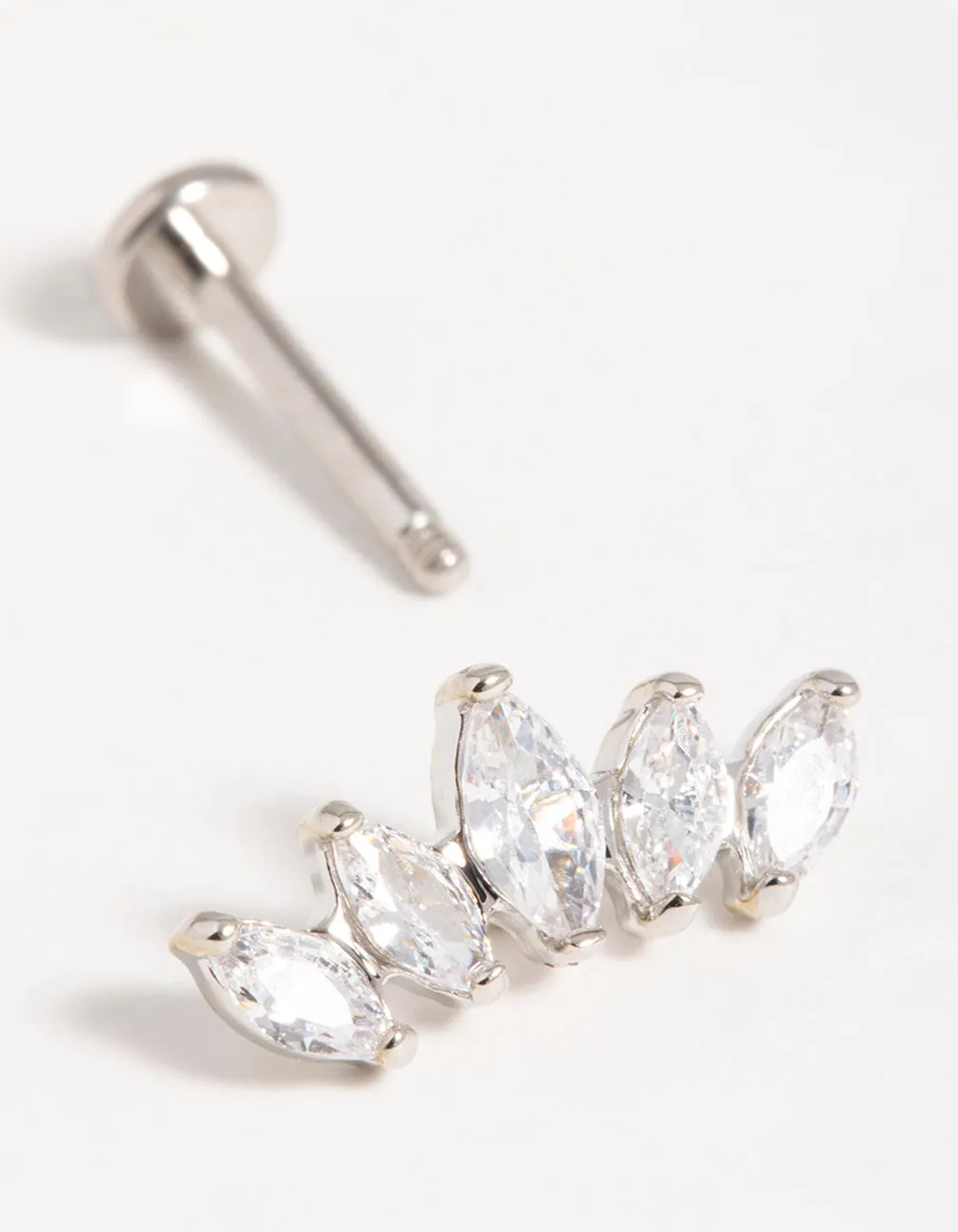 Surgical Steel Diamante Fan Flat Back Stud sold by lovisa product image thumbnail 2