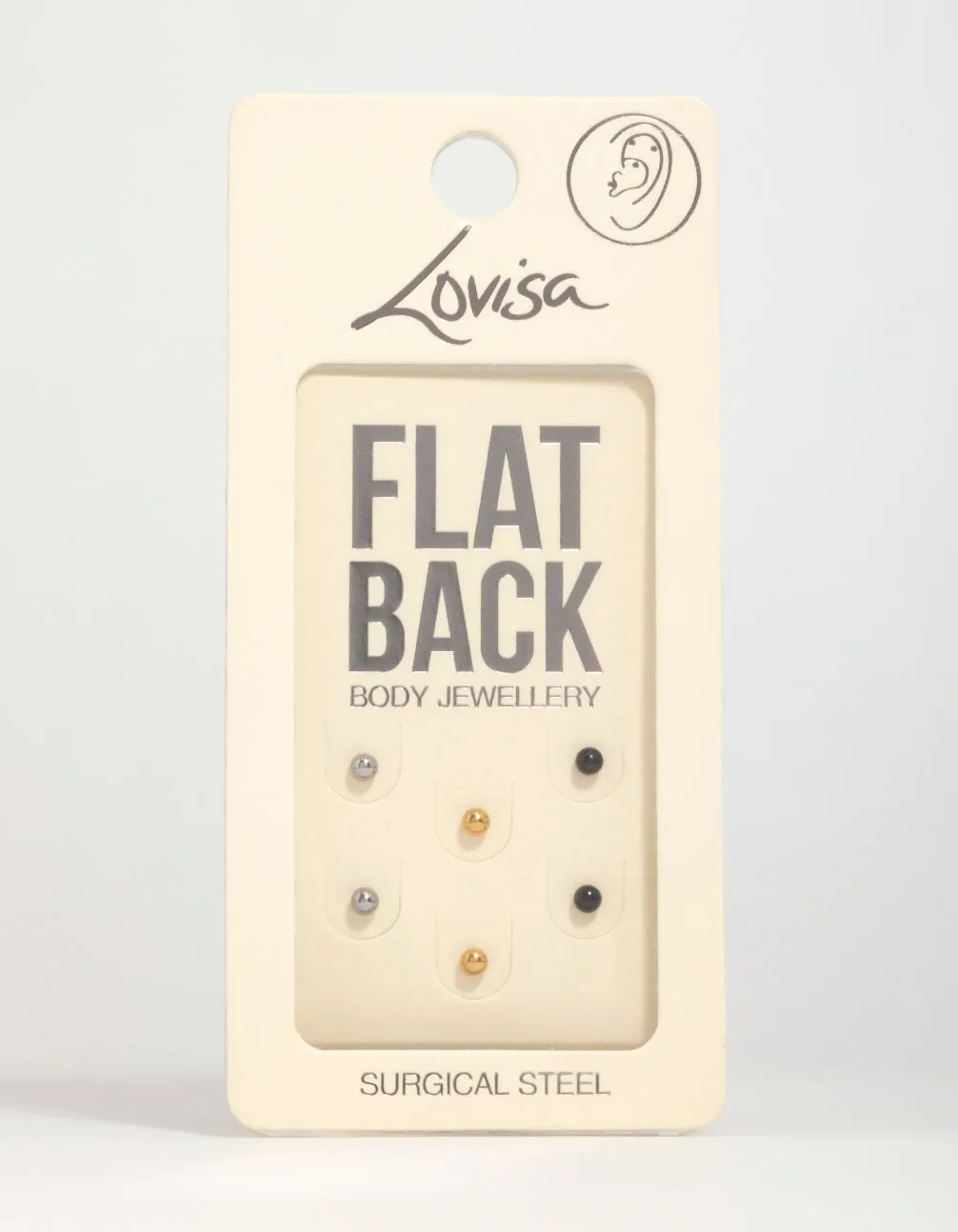 Mixed Mini Diamante Surgical Steel Flat Back Studs 6-Pack sold by lovisa product image thumbnail 3