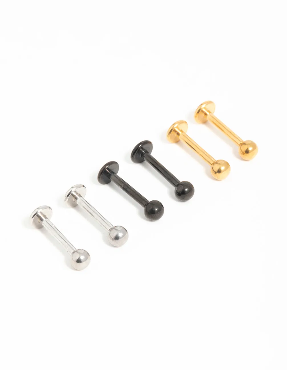 Mixed Mini Diamante Surgical Steel Flat Back Studs 6-Pack sold by lovisa