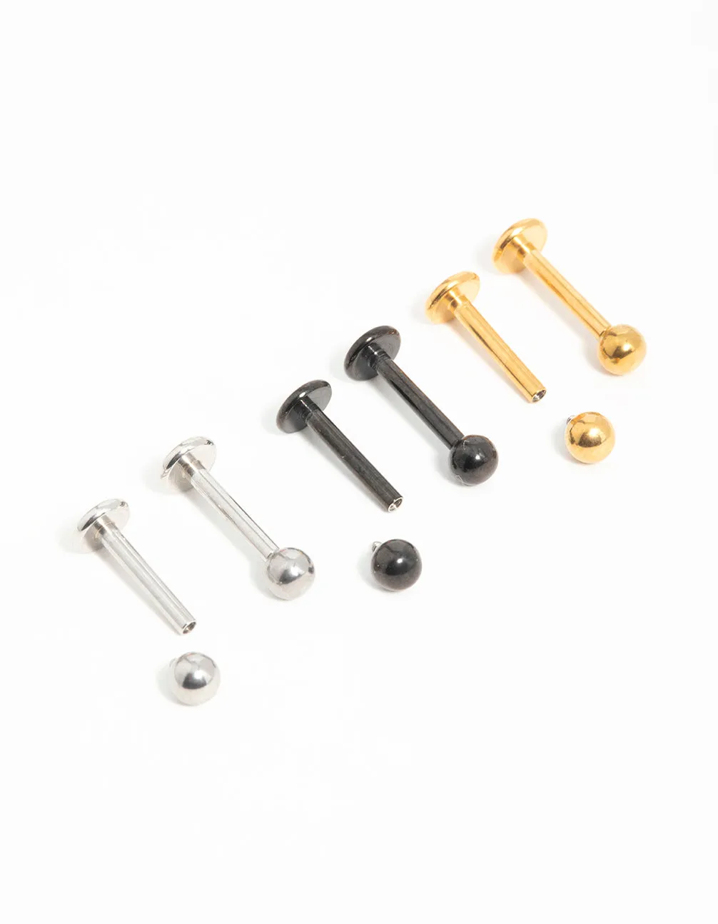 Mixed Mini Diamante Surgical Steel Flat Back Studs 6-Pack sold by lovisa product image thumbnail 2