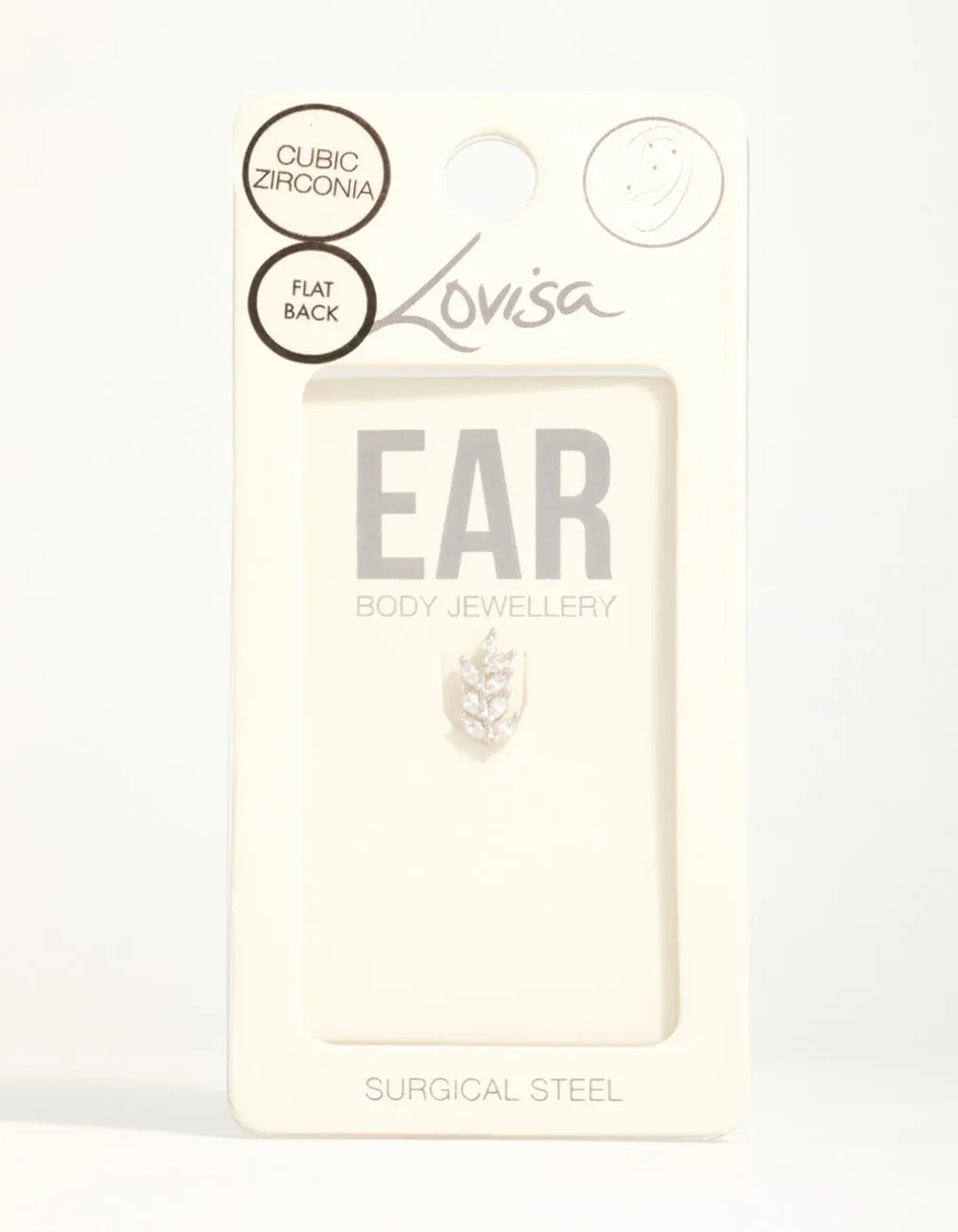 Surgical Steel Cubic Zirconia Vine Flatback Stud sold by lovisa product image thumbnail 3