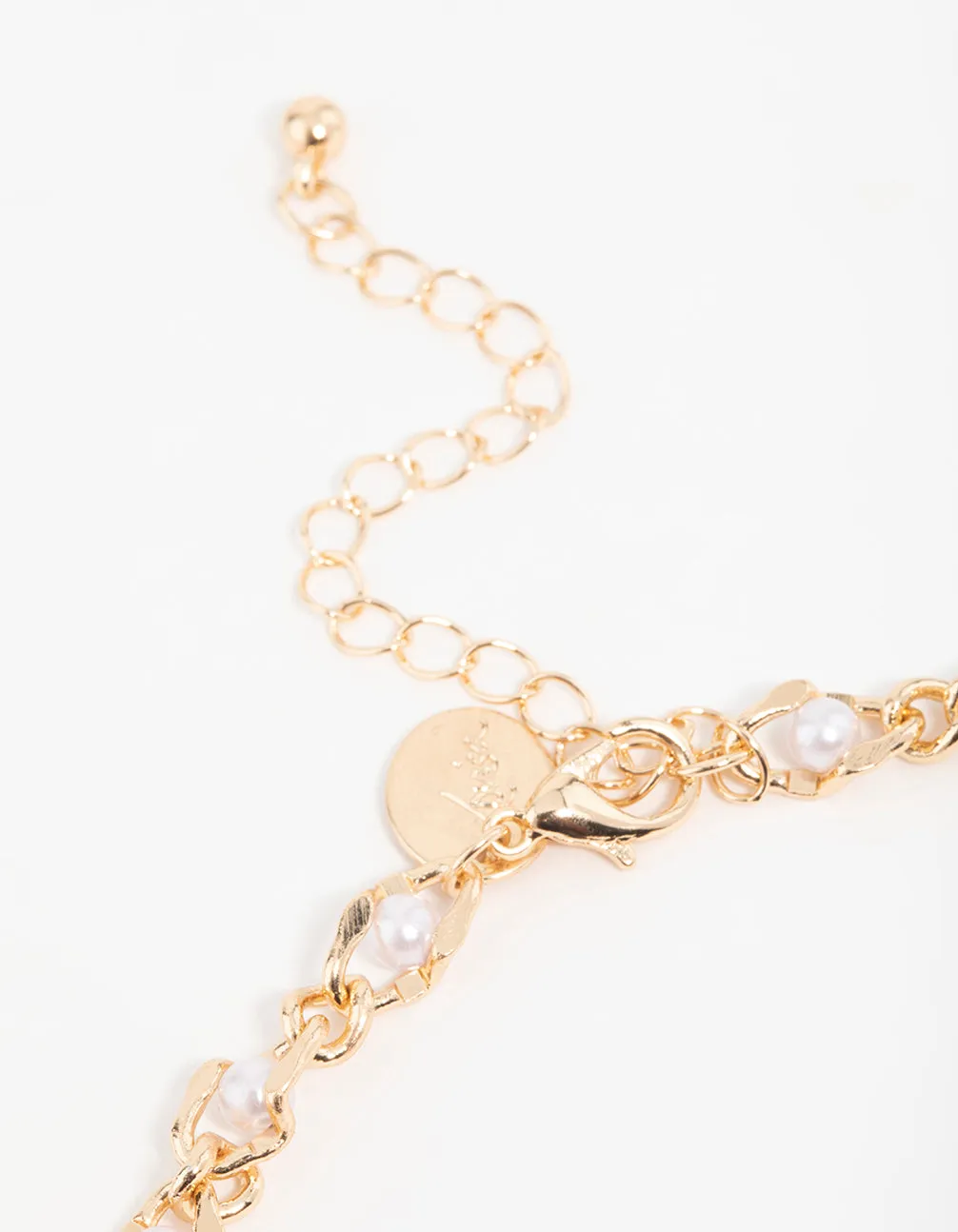 Antique Gold Pearl Coin Charm Necklace sold by lovisa product image thumbnail 3