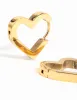 Gold Plated Surgical Steel Heart Hoop Earrings sold by lovisa