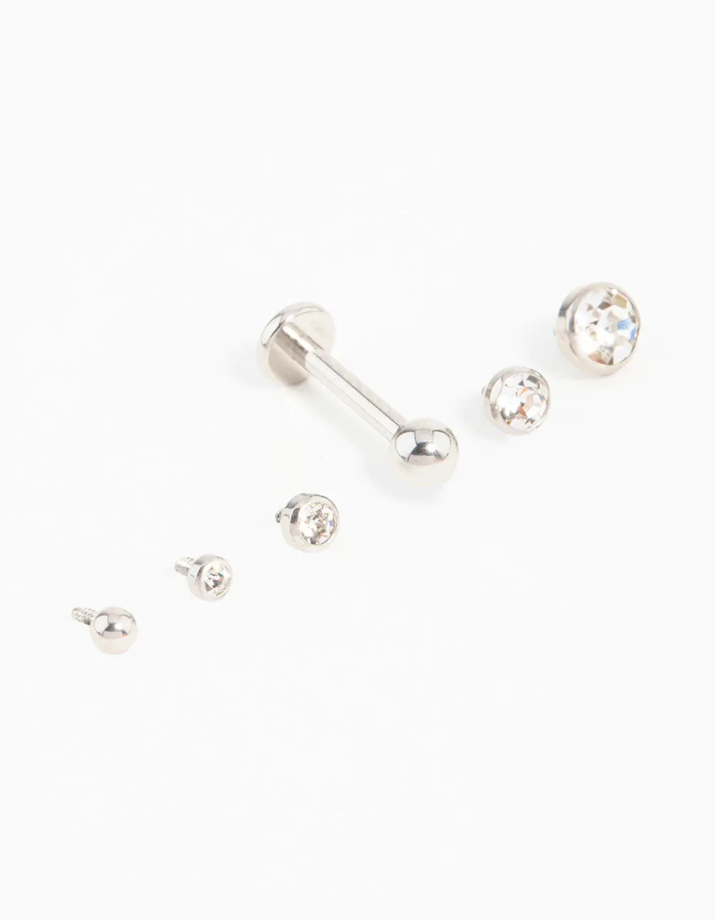 Surgical Steel Cubic Zirconia Flat Back Pack sold by lovisa