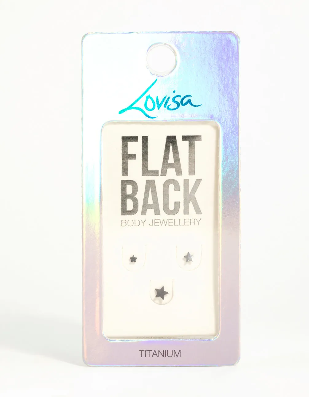 Titanium Star & Plain Flat Back Studs 3-Pack sold by lovisa product image thumbnail 3