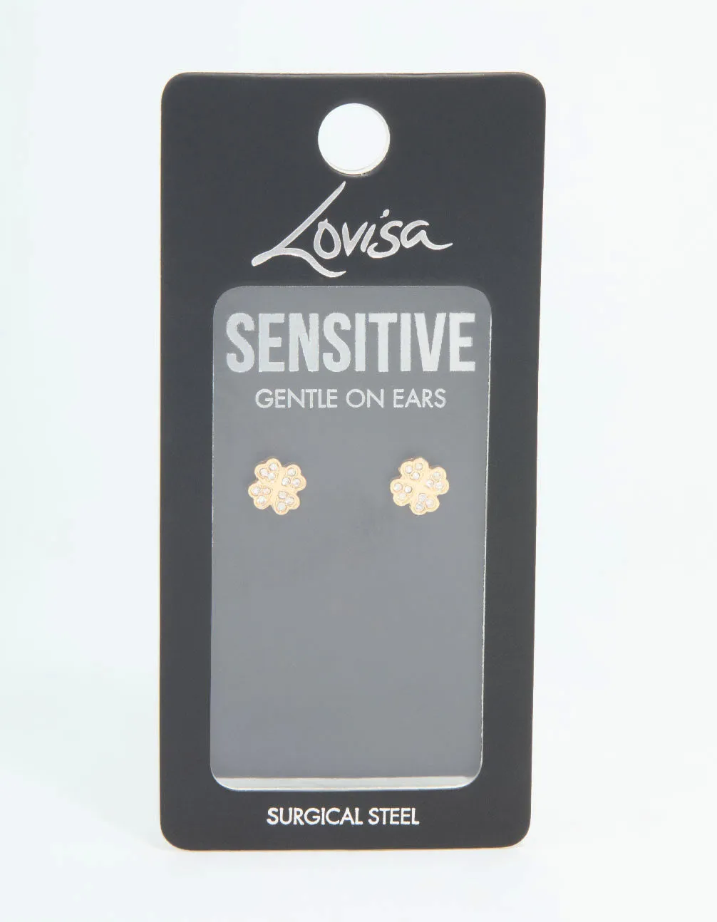 Gold Plated Surgical Steel Diamante Flower Stud Earrings sold by lovisa product image thumbnail 3