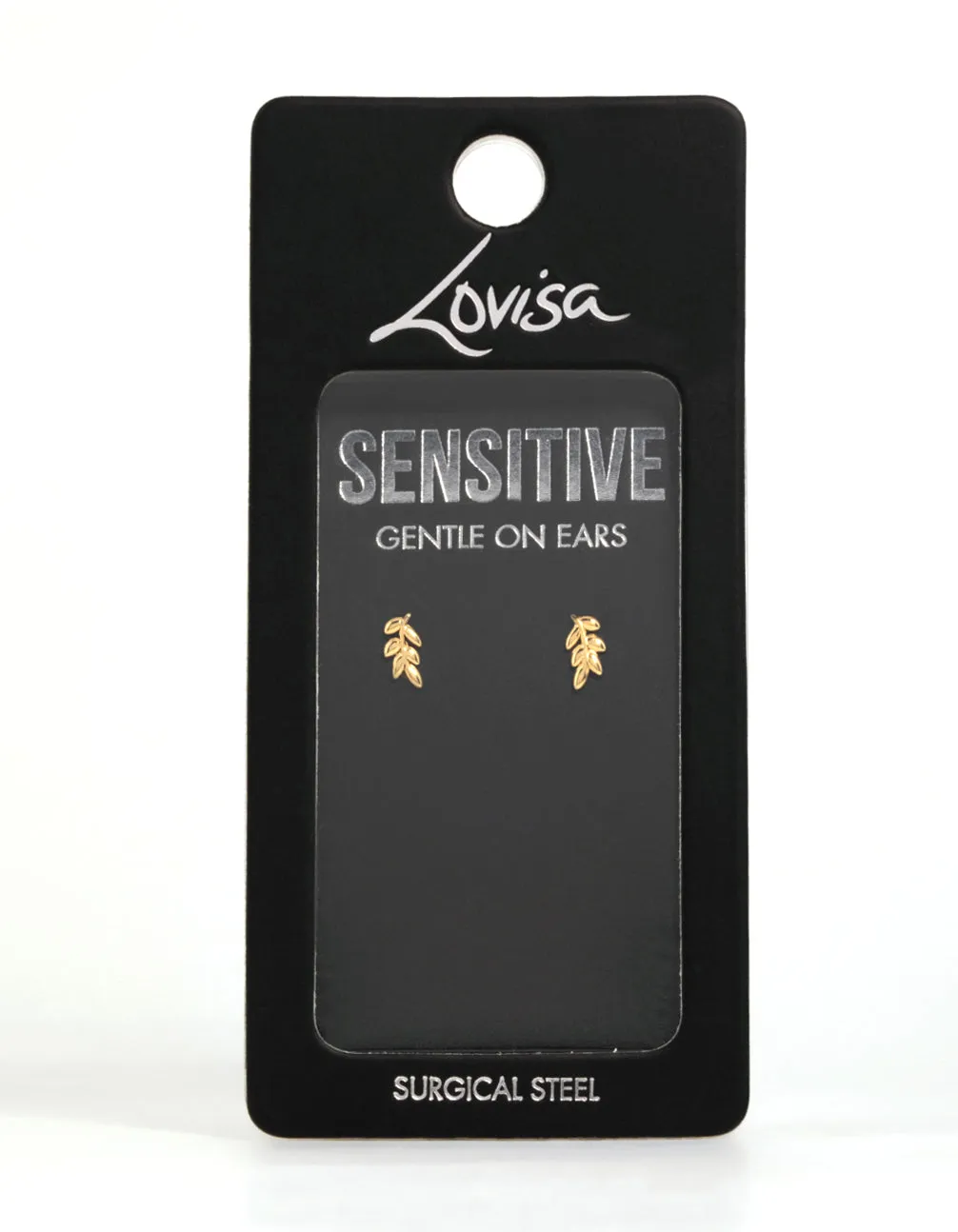 Gold Plated Surgical Steel Leaf Stud Earrings sold by lovisa product image thumbnail 5