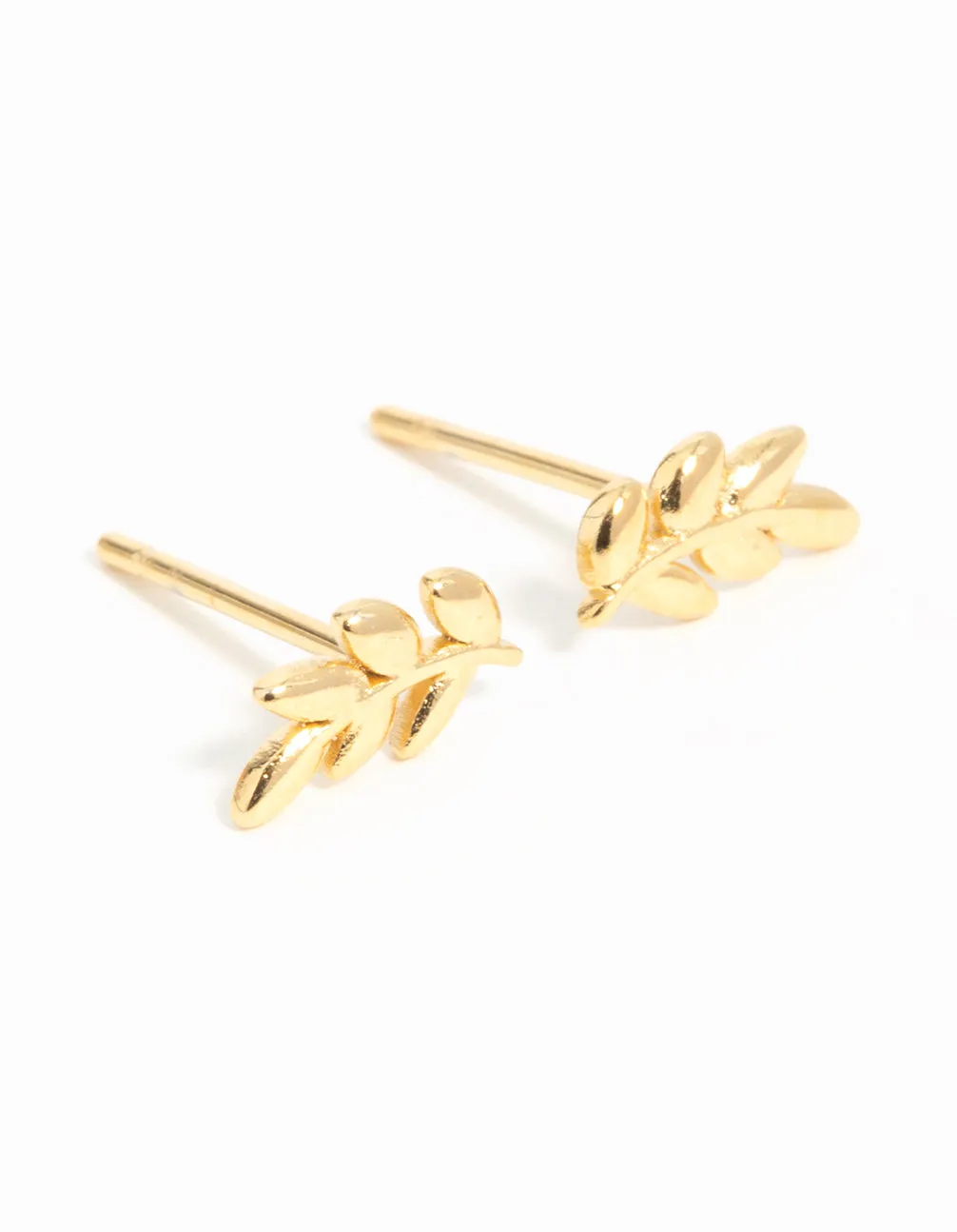 Gold Plated Surgical Steel Leaf Stud Earrings sold by lovisa