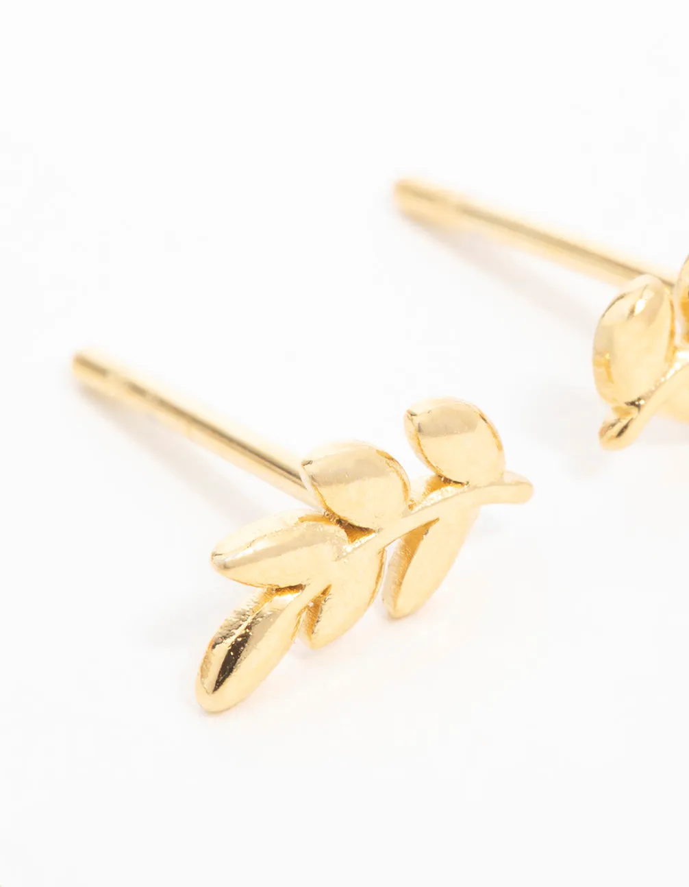 Gold Plated Surgical Steel Leaf Stud Earrings sold by lovisa product image thumbnail 4