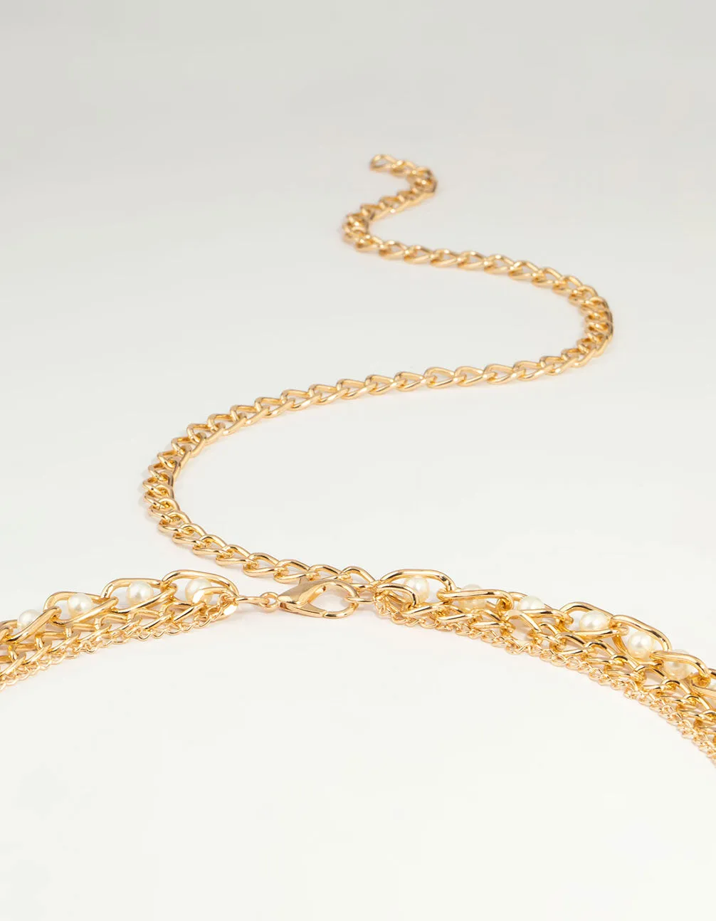 Gold Pearl Mixed Chain Belt sold by lovisa product image thumbnail 3