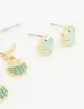 Gold Plated Cubic Zirconia Mermaid Earrings 3-Pack sold by lovisa