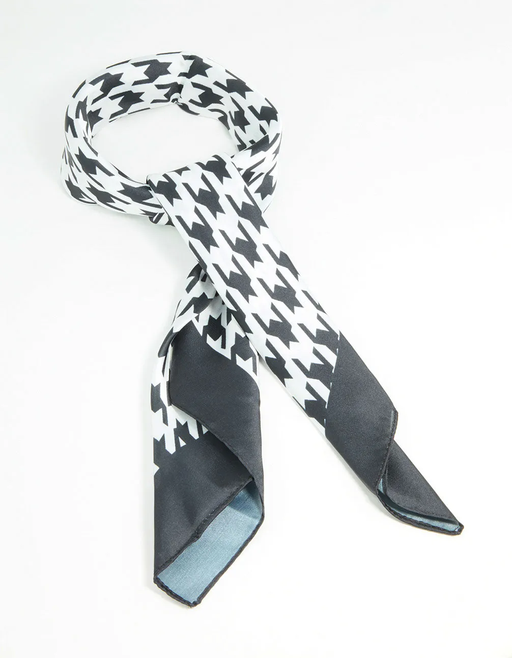 Houndstooth Print Fabric Scarf sold by lovisa