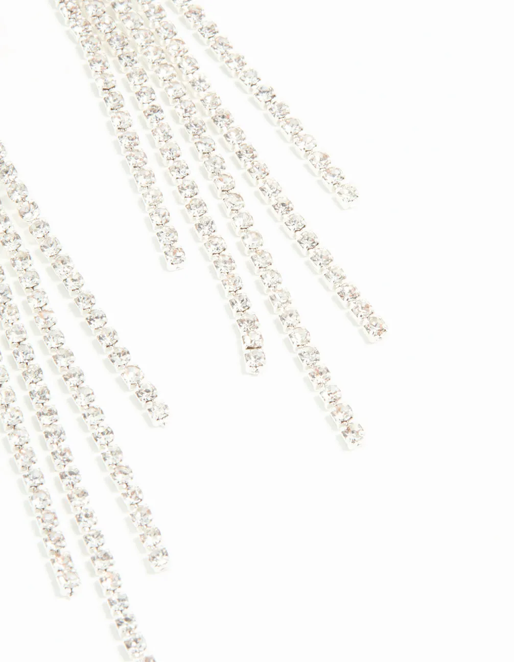 Silver Diamante Open Circle Cupchain Drop Earrings sold by lovisa product image thumbnail 5