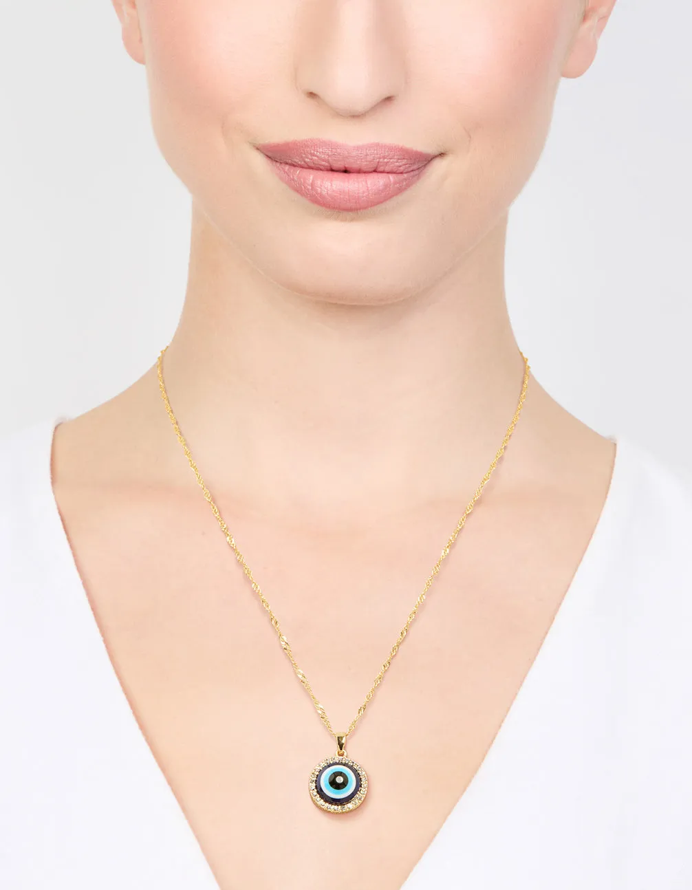 Gold Evil Eye Pendant Necklace sold by lovisa product image thumbnail 2