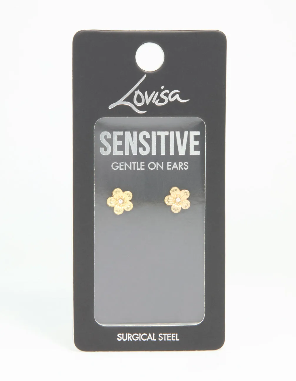 Gold Plated Surgical Steel Diamante Flower Stud Earrings sold by lovisa product image thumbnail 5