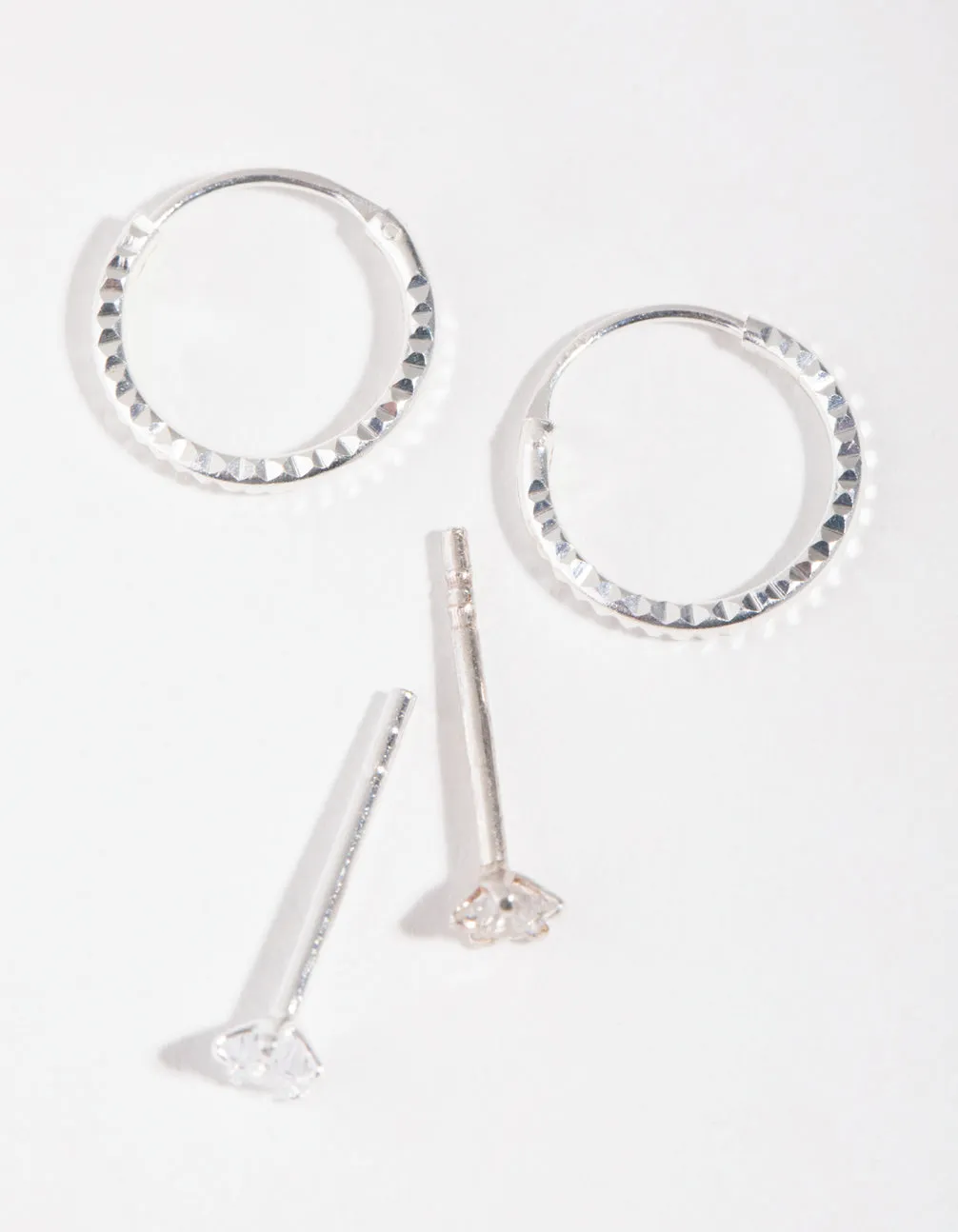 Sterling Silver Star Stud & Hoop Earrings sold by lovisa