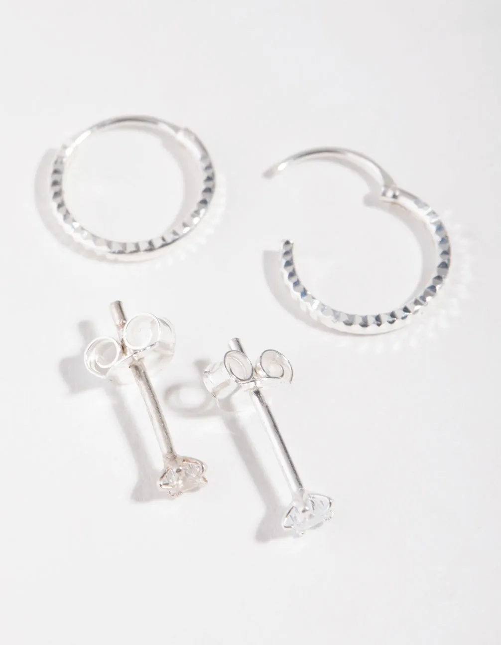 Sterling Silver Star Stud & Hoop Earrings sold by lovisa product image thumbnail 2