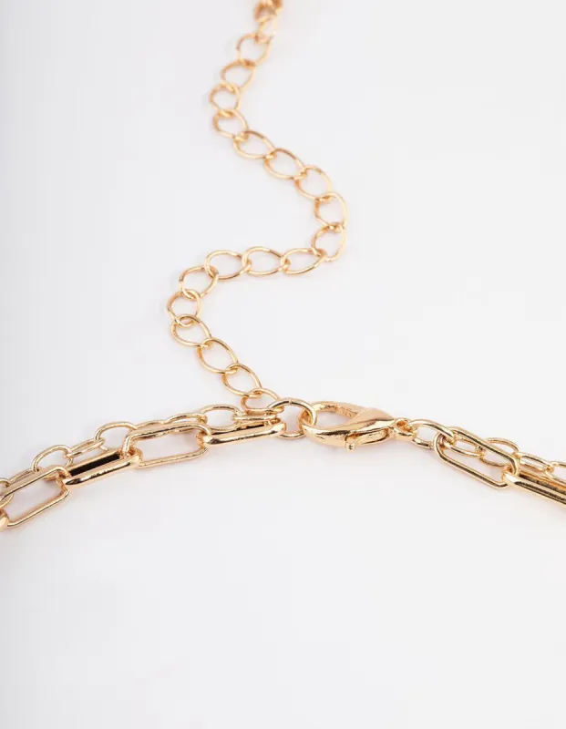 Silver Chain Detail Hoop Drop Earrings sold by lovisa