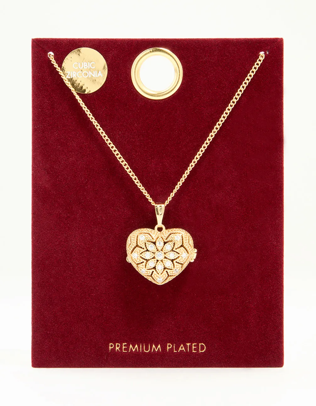 Gold Plated Cubic Zirconia Heart Locket Pendant Necklace sold by lovisa product image thumbnail 4