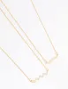 Gold Plated Cubic Zirconia Zig Zag Pendant Necklace Pack sold by lovisa